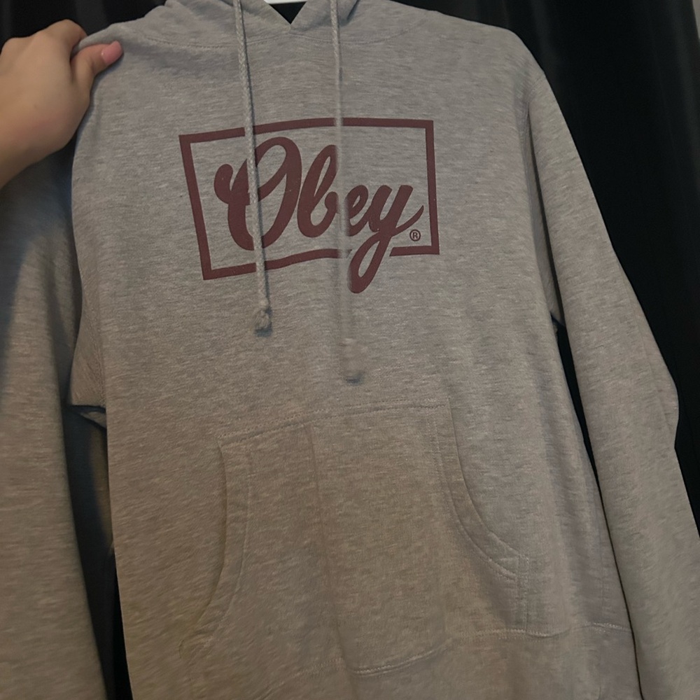 Obey Zumiez West 49 Gray Hoodie